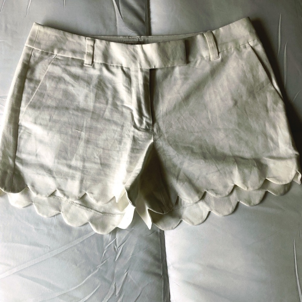 J. Crew Factory Scalloped Shorts